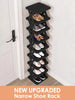 9/6 Tier Vertical Shoe Stand Space Saving Narrow Shoe Rack, Small Shoe Shelf, DIY Free Standing Shoes Storage Organizer For Entryway, Closet, Hallway, Easy Assembly And Stable In Structure, Black Shoe Rack, Plastic Material, Black Plastic Shoe Rack